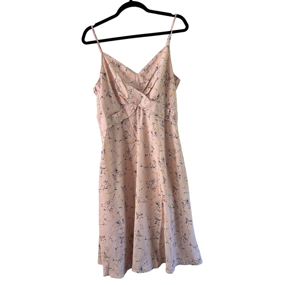 Allegra‎ K Floral Sundress Summer Casual Spaghetti Strap Dress Pink Size L